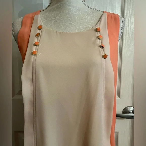 Blu Pepper Cream Orange‎ Boho Camisole Top/mini dress size Small fall colors - Picture 10 of 13